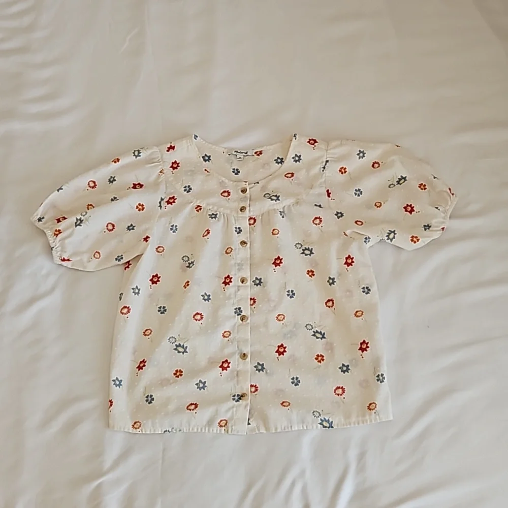 Madewell Prose Shirt in Dotted Floral Heyday Size XS - Picture 3 of 9